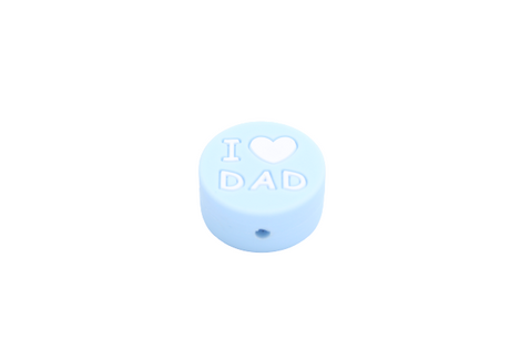 "I ♥ DAD"- Perle en silicone