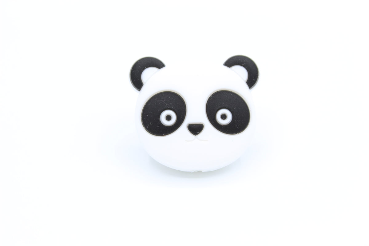 Panda (tête) - Perle en silicone
