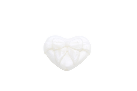 Coeur avec noeud - Perle en silicone