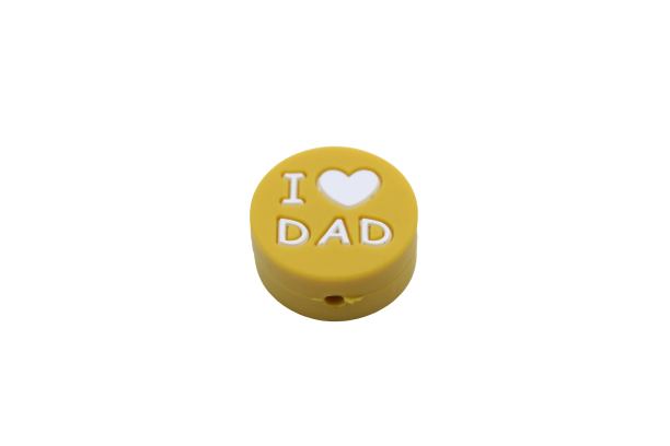 "I ♥ DAD"- Perle en silicone