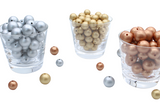 Perle imprimée métallisée - Perle en silicone
