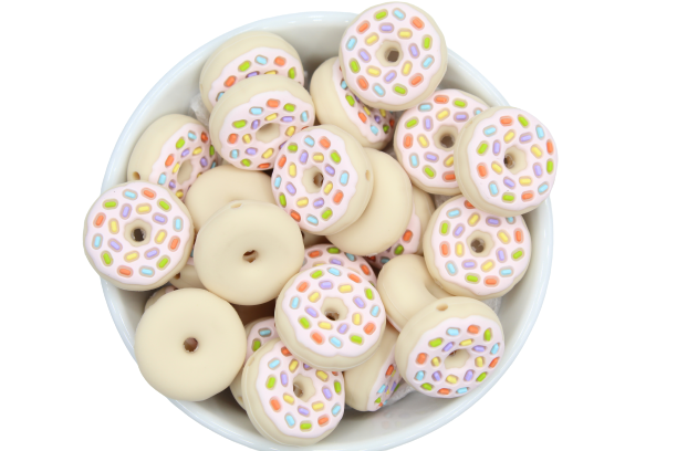 Mini donut - Perle en silicone