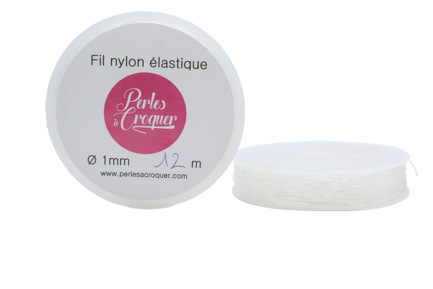 Fil élastique nylon transparent - Ø 1mm