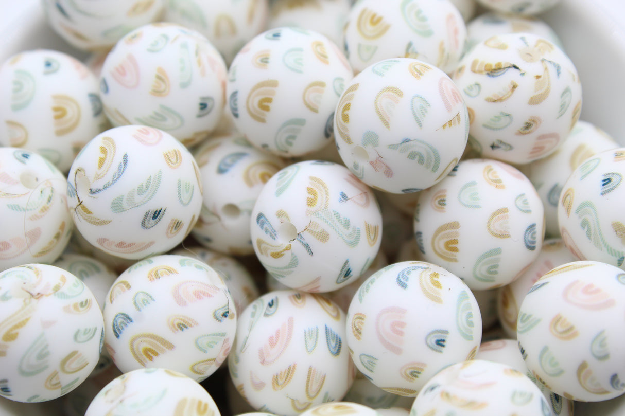 Perle imprimée à motif - Perle en silicone