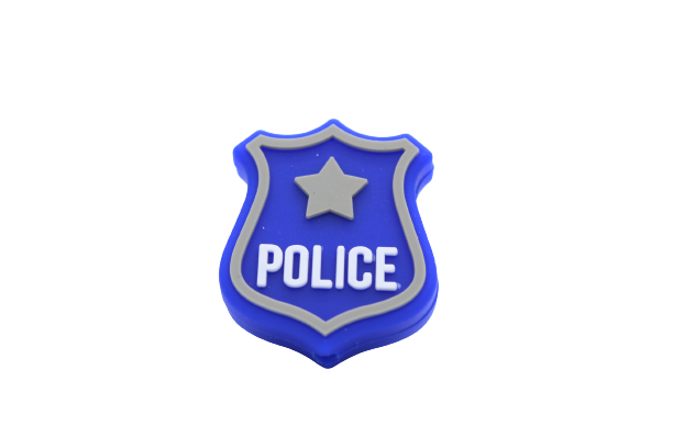Badge police - Perle en silicone